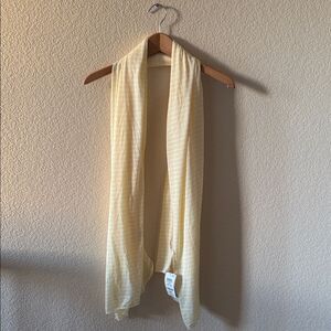 NWT Jenni Light Yellow Striped Wrap Scarf one size wear in multiple ways